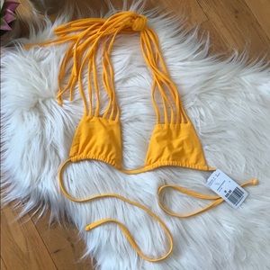 NWT Stone Fox Yellow Natasha Bikini top